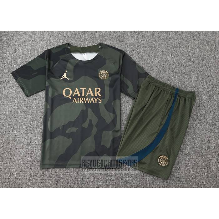 Chandal del Paris Saint-Germain Jordan Manga Corta 2024-2025 Verde - Pantalon Corto
